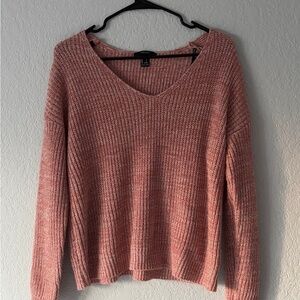 Forever 21 Pink V Neck Sweater